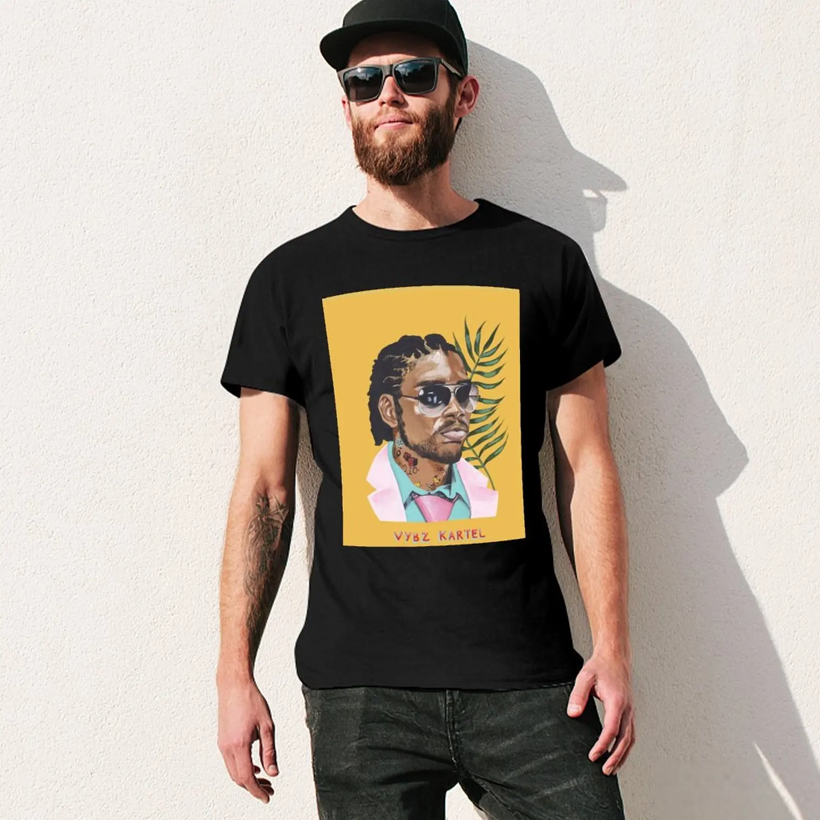 Вибц Кардел. Ямайская футболка Dancehall Hero топы больших размеров уличная одежда с