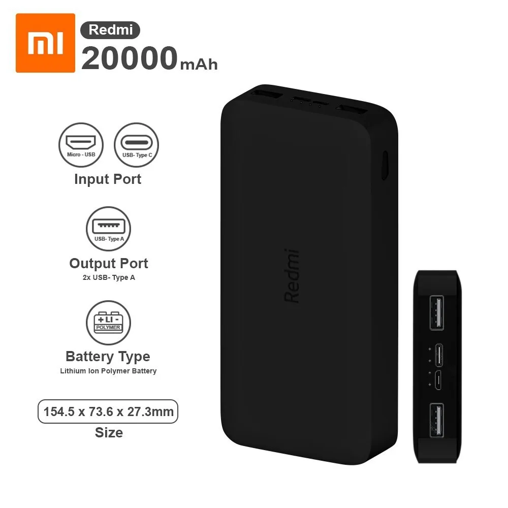 Внешний аккумулятор redmi 20000