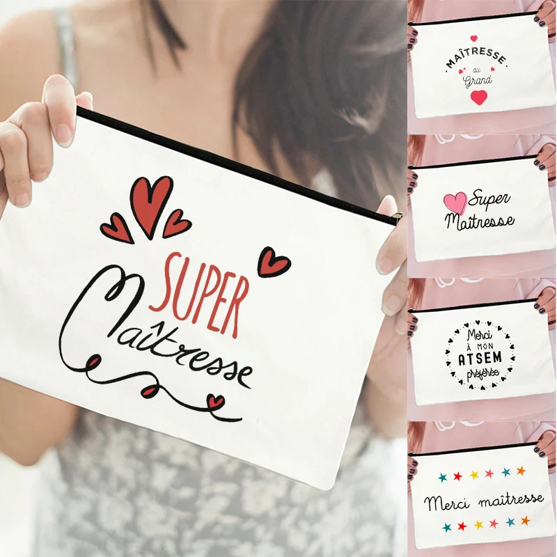 Женская косметичка с рисунком Спасибо хозяйке белый чехол для косметики Женский