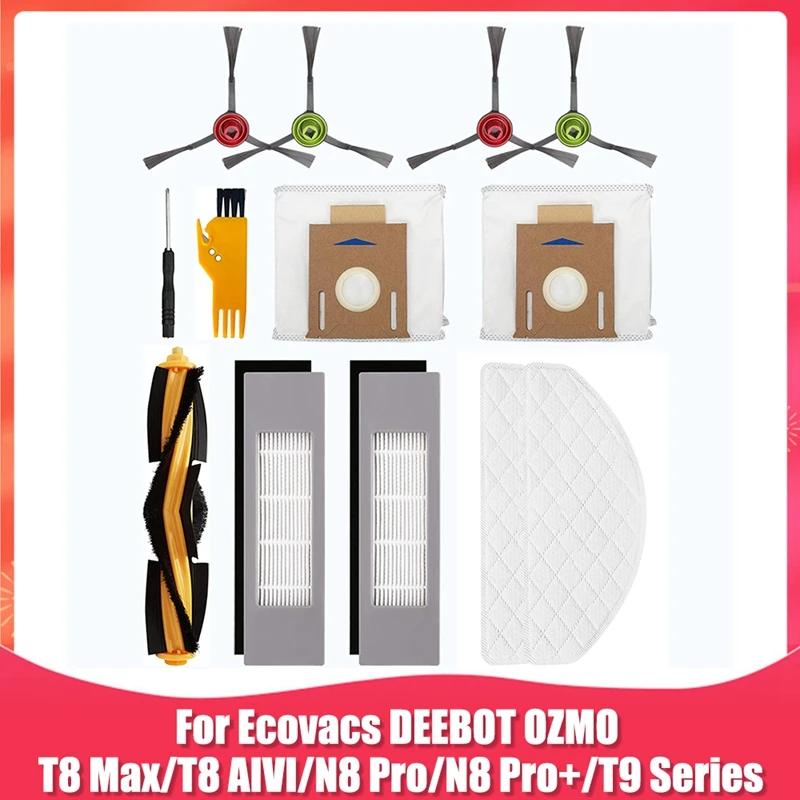 

Accessory Kit Replacement For Ecovacs DEEBOT OZMO T8 AIVI T8 Max T8 Series/ N8 Pro/ N8 Pro+ Robot Vacuum Cleaner