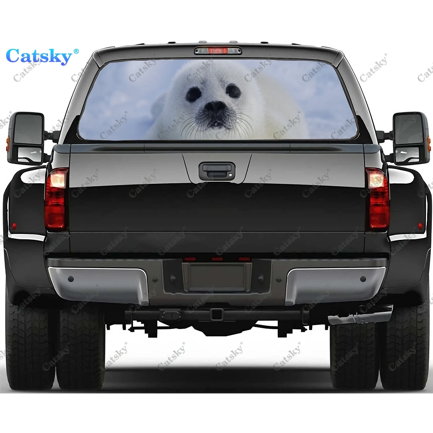 

Harp seal animal переводная Наклейка для окна Graphic PVC декоративная наклейка для грузовика перфорированная виниловая универсальная наклейка