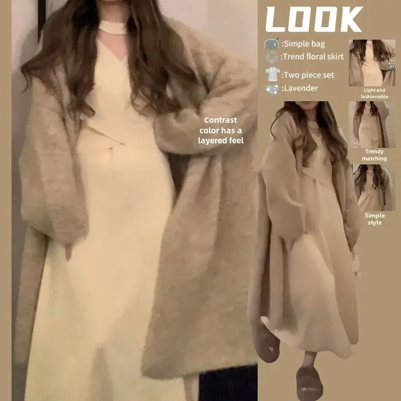 Новинка 2023 элегантный вязаный кардиган на осень/зиму мягкий удобный шикарный