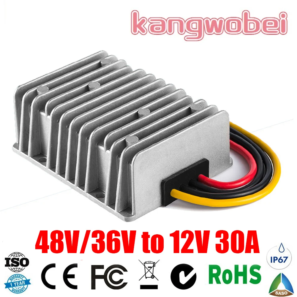 

Стабилизатор напряжения, понижающий преобразователь напряжения постоянного тока, 36 В, 48 В до 12 В, 30 А, трансформатор
