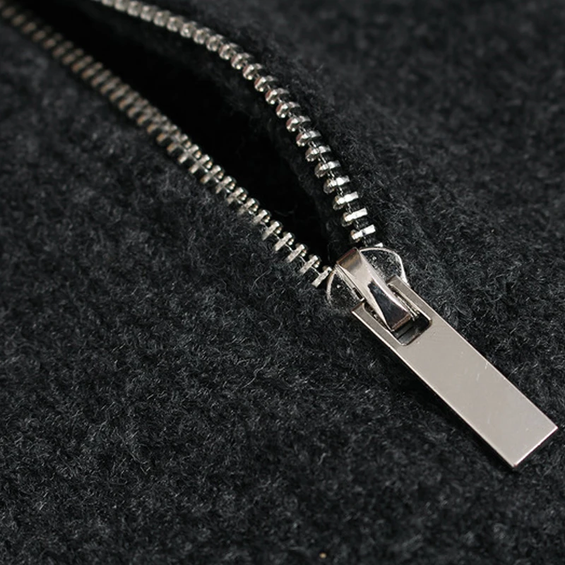 Мужской винтажный трикотажный свитер Свободный пуловер на молнии в стиле