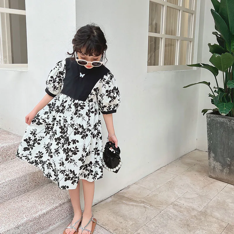 

8 10 years Girls Elegant Dresses Summer 2022 Fashion Teenage Girls Outfits Holiday Clothing