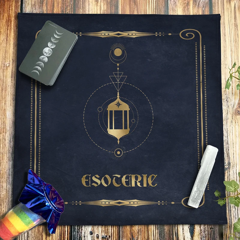 

Large Velvet Tarot Tablecloth Altar Cloth Pagan Witchcraft Oracle Card Pads Sun and Moon Spiritual Divination Astrology Supplies