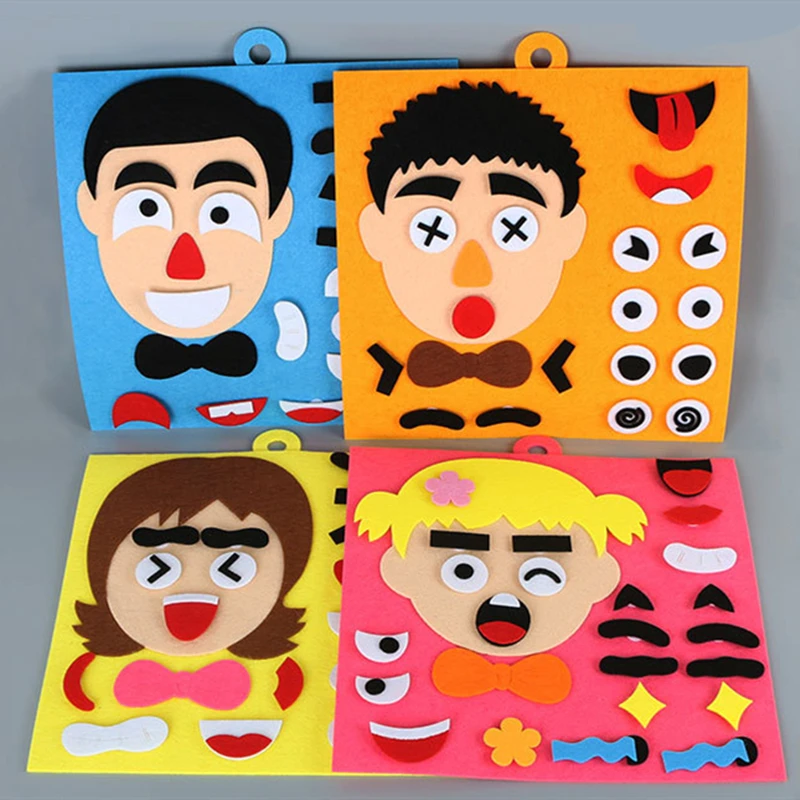 

30*30cm Kid Felt Early Learning Toys Baby Emotion Expression Busy Board Montessori Educational Toy For Boys and Girls
