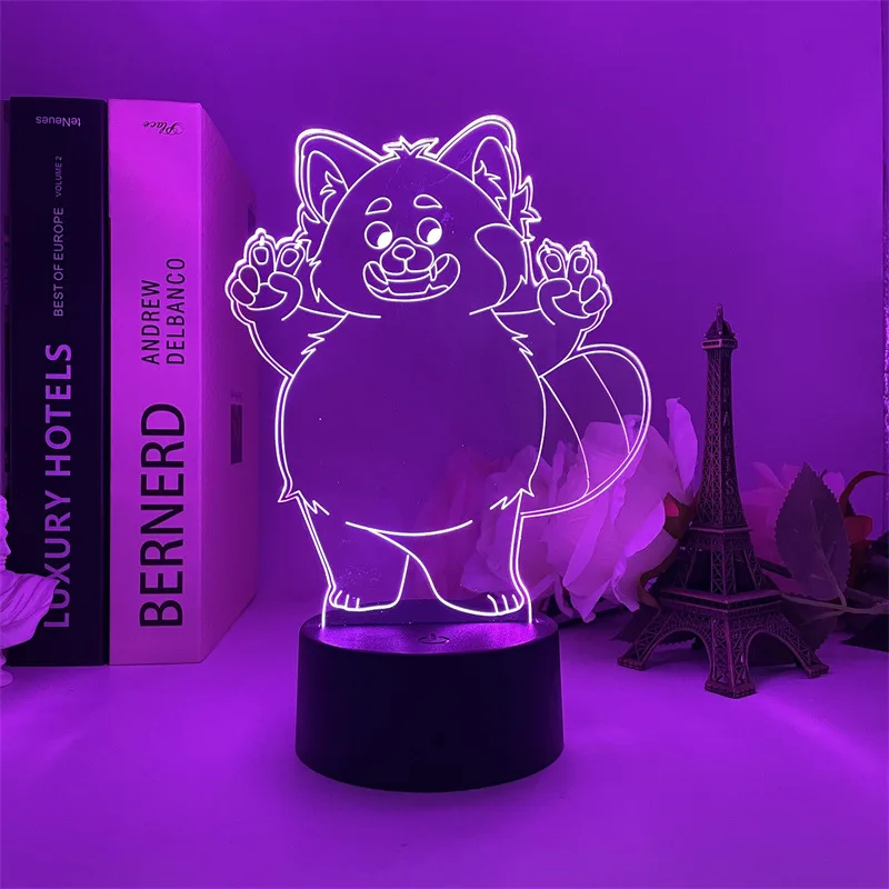 Поворачивающаяся красная аниме Диснея светодиодная Ночная подсветка модель