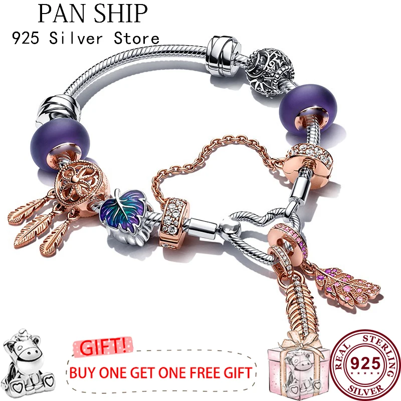 

Top Hot Selling Authentic S925 Sterling Silver Glittering Beaded Bracelet Suitable For Women Diy Jewelry Original Charm