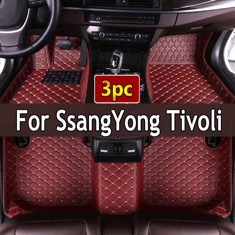 

Car Floor Mats For SsangYong Tivoli XLV Air Grand LUVi 2015~2022 Protective Pad Luxury Mat Rugs Leather Carpets Car Accessories