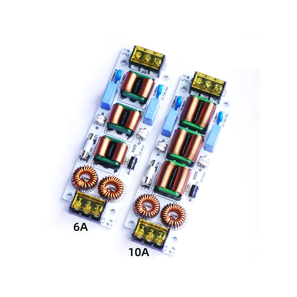Фильтр EMI переменного тока 110V 220V 6A 10A 4 уровень AC Filter 4Stage Audio Amplifier Power Purifier Current Sound