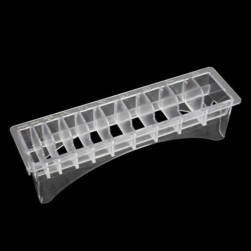 

8/10 Grid Guide Limit Comb Storage Box Electric Hair Clipper Rack Holder Organizer Case Barber Salon Hairdressing Tools
