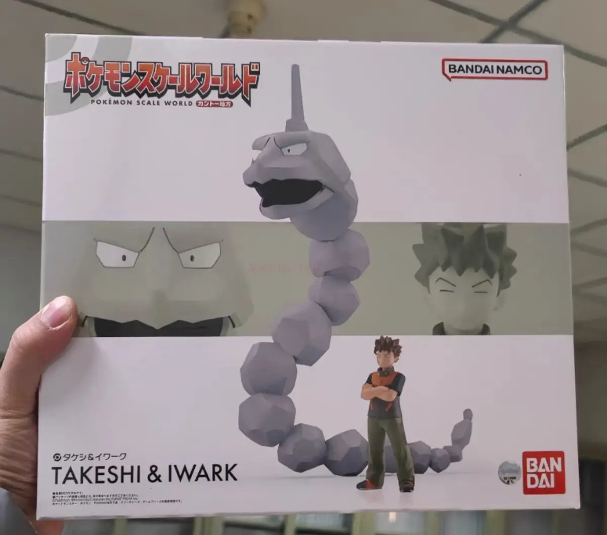 Bandai оригинальный Shokugan Pokemon Scale World Kanto Region Brock Onix аниме фигурка Коллекционная