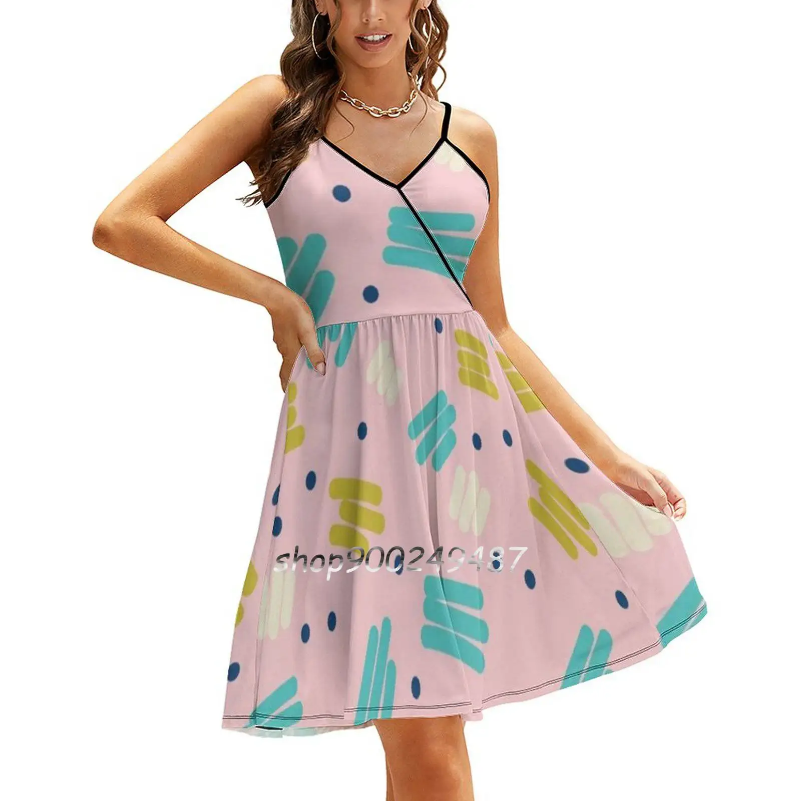 

Pattern Party New Summer Cut Sexy Dresses Ladies Club Wear Party Sundresses