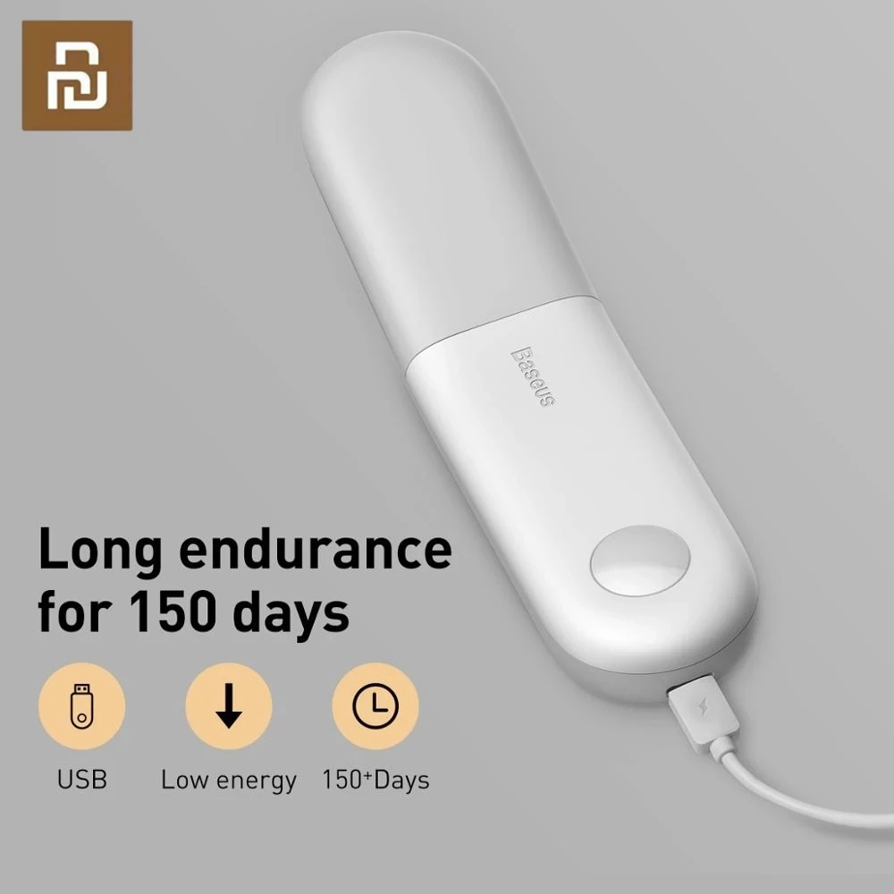 

Youpin Baseus Led Nachtlampje Menselijk Lichaam Inductie Nachtlampje Lamp Usb Oplaadbare Led Light Motion Sensor Gangpad Licht