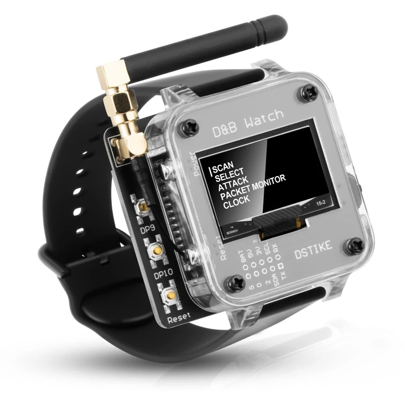 

Wifi Deauther & Bad USB Watch V4 ESP8266 & Atmega32u4 Programmable Development Board Test Tool For Nodemcu Arduino