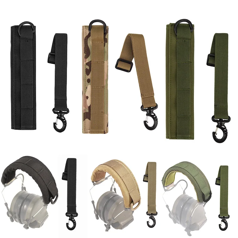 

Tactical Molle Modular Headset Cover Headband Military Earphone Microphone Protection Case Hunting Earmuff Headphone Stand Strap