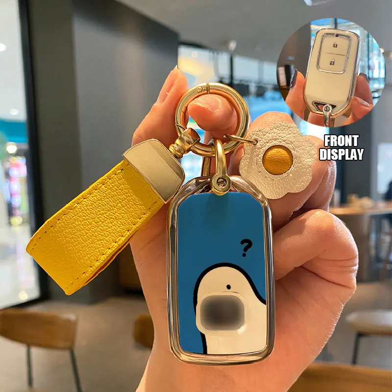 Чехол для автомобильного ключа брелок аксессуары милый Honda Fit GP5 Shuttle Gp8 JADE VEZEL City