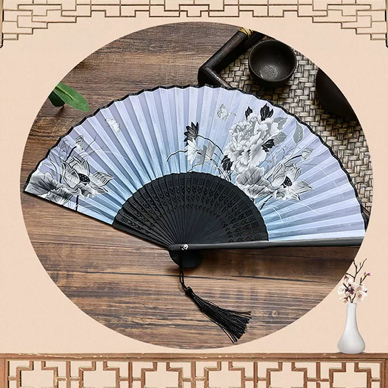 

new Fan Chinese Japanese Style Folding Fan Home Decoration Ornaments Pattern Art Craft Gift Wedding Dance Hand Fan