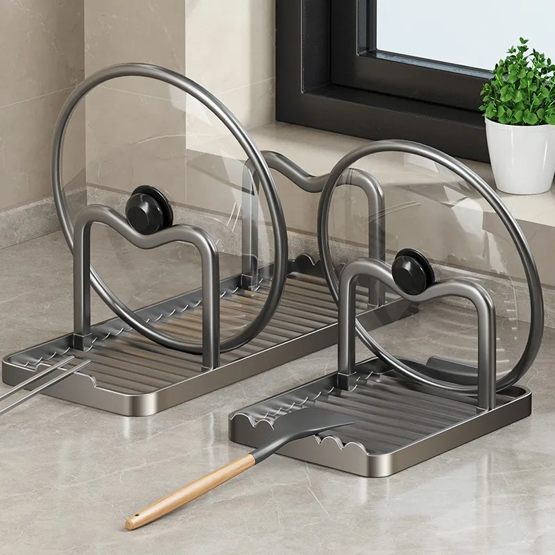 

Aluminum Spoon Rest Kitchen Organizer for Fork Spatula Rack Spoon Holder Stand Tableware Storage Rack for Spoon Pot Lid Holder