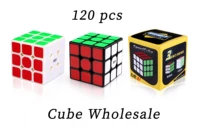 qy 120 pcs cube 3x3x3 black magic cube 3x3 stickerless cube puzzle professional speed cubes educational toys for students