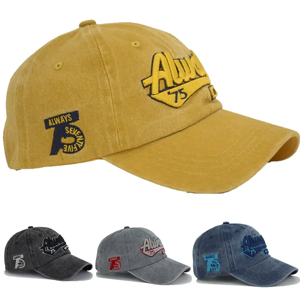 

New Fashion Outdoor Sports Cotton Baseball Cap For Women Casual Retro Embroidery Mens Hip Hop Rebound Cap Snapback Hat