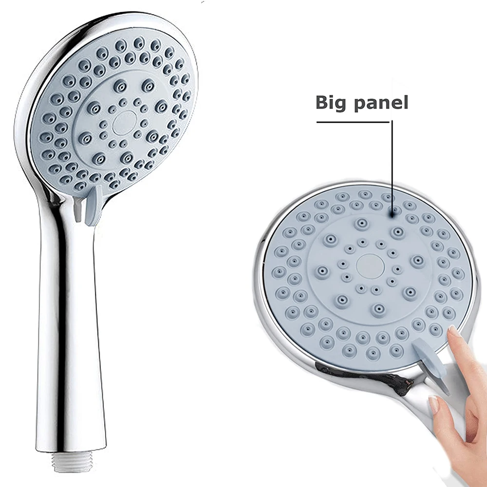 

Bathroom Shower Head 5 Modes Adjustable Jetting Rainfall Shower Head Multi-function Water Saving Handheld Shower Accessories