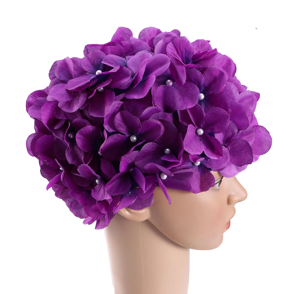 

1PC Flower Swim Cap Floral Stylish Petal Fashionable Swimming Cap Bathing Hat for Women Girls