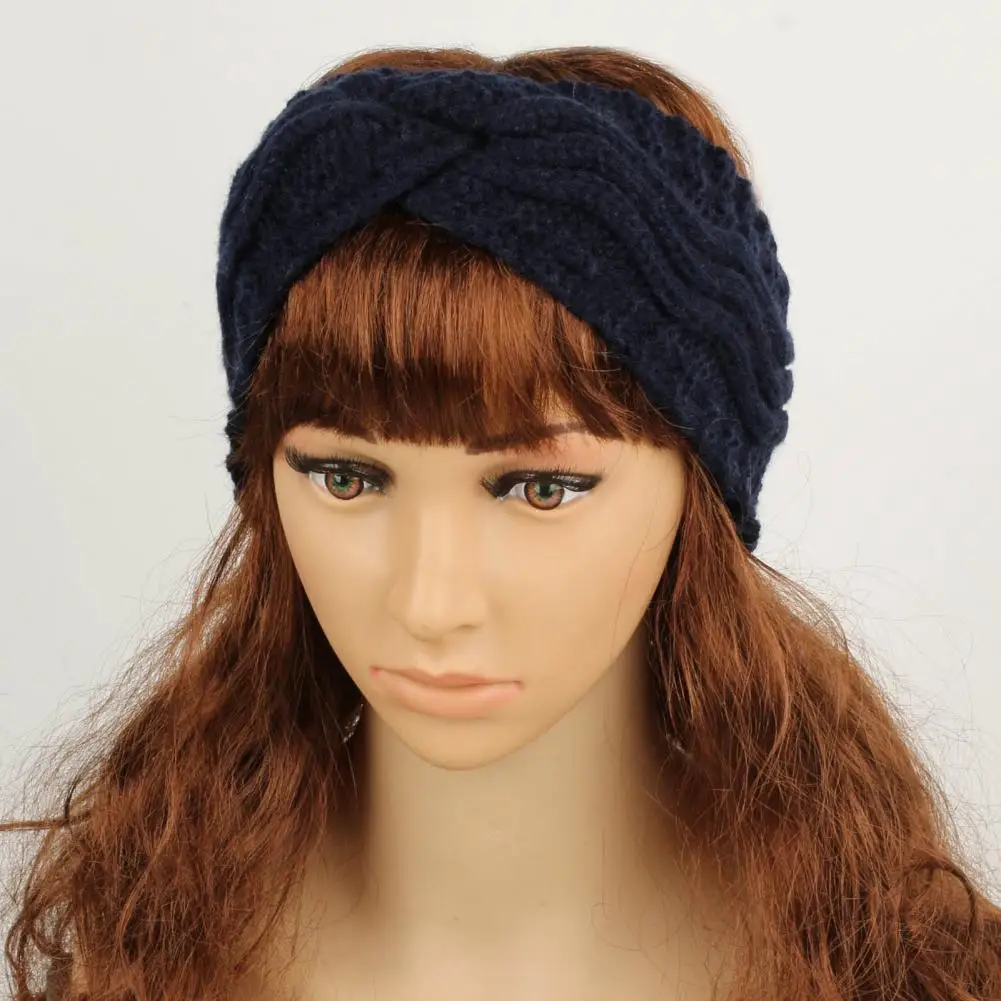 

Головная повязка, ветрозащитная вязаная головная повязка, мягкая плетеная вязаная крючком повязка