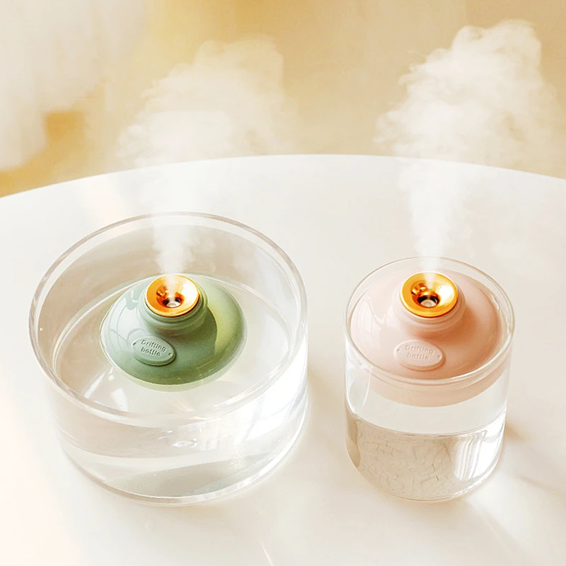 

Drift Bottle Wireless Air Humidifier Portable USB Ultrasonic Aroma Diffuser 800mAh Rechargeable Mist Maker Quiet Heavy Fog Spray