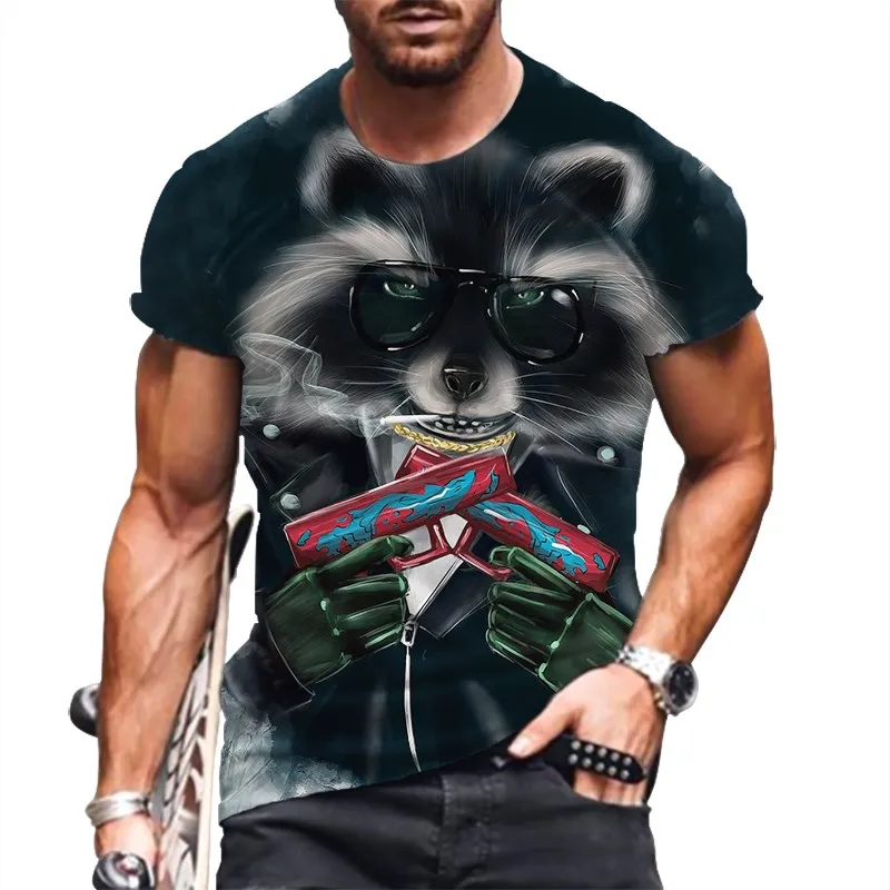 Футболка мужская с коротким рукавом тонкая универсальная Повседневная рубашка 3d