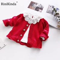 rinikinda korean style kids cardigan coat solid lace hollow out shirt casual cardigan summer autumn newborn baby coat