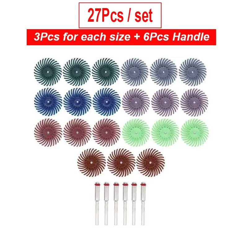 20 шт. колесо для полировки резины зернистость 80 ~ 2500 зубов спиральный