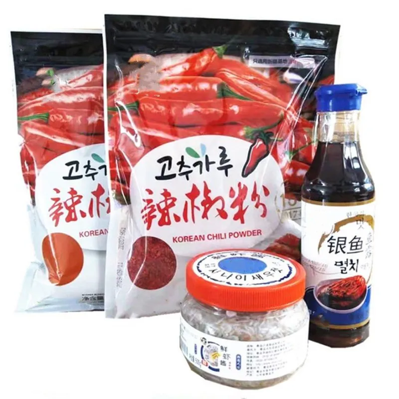 

Korean pickle seasoning 4-piece set of fish sauce shrimp sauce chili powder pickled Korean cabbage ingredients set meal