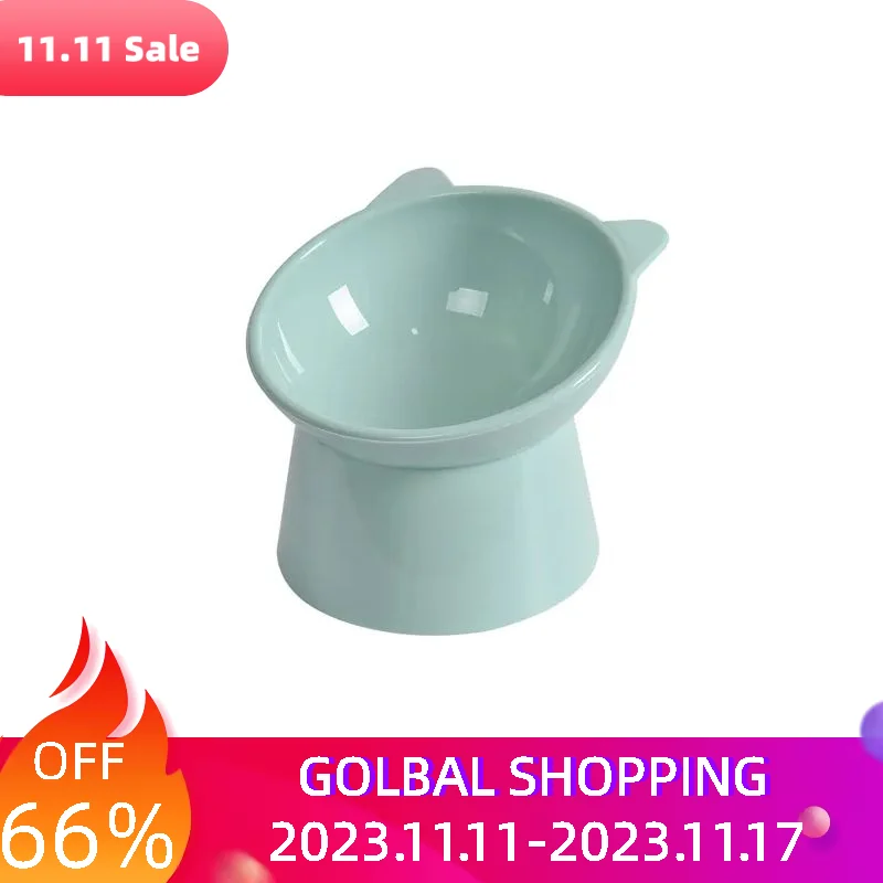 

45 Degree Neck Protector PP Pet Bowl Dogs Cats Home Garden Food Water Feeding Cup Easy Clean High Foot Anti Overturning Feeder