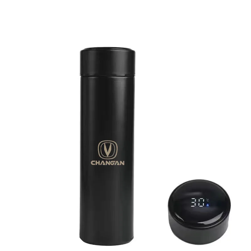 

500ML Stainless Steel Temperature Display Vacuum Flasks Thermos Bottle Cup For Changan CS35 CS75 CS85 CS95 CS15 CS55 Accessories