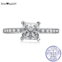 shipei classic 100 925 sterling silver 8mm created moissanite gemstone wedding engagement ring for women fine jewelry wholesale
