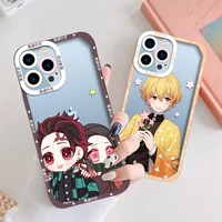 camera protection phone case for iphone 7 8 plus 12 11 13 pro max mini se2020 x xs xr anime ghost slayer cover bumper fundas