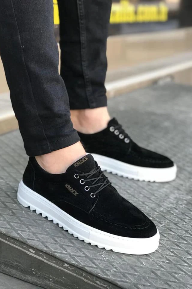 

Knack Daily Shoes T12 Black Suede (White Bottom) High Quality Comfortable Fashionable Design Style Fashion Men 'S Shoes