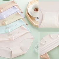 5pcs ice silk womens sexy panties underwear breathable girls lingerie briefs soft shorts underpants ladies female pantys