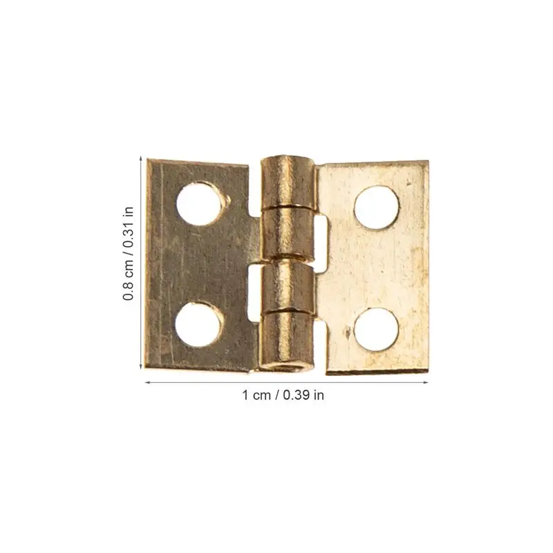 

Золотистые медные петли, 100 шт., мини-петли для мебели, винтажные стандартные соединители для шкатулок для ювелирных изделий с винтами 400 дюй...