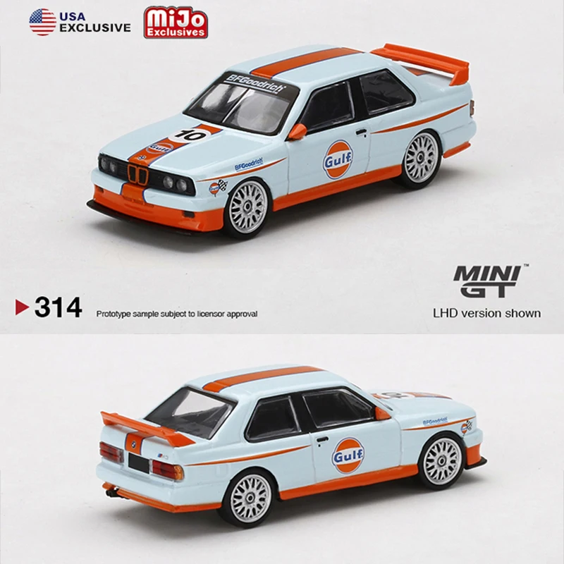 

MINI GT 1:64 Model Car M3 E30 Alloy Die-cast Vehicle Collection - Gulf Version # 314 LHD