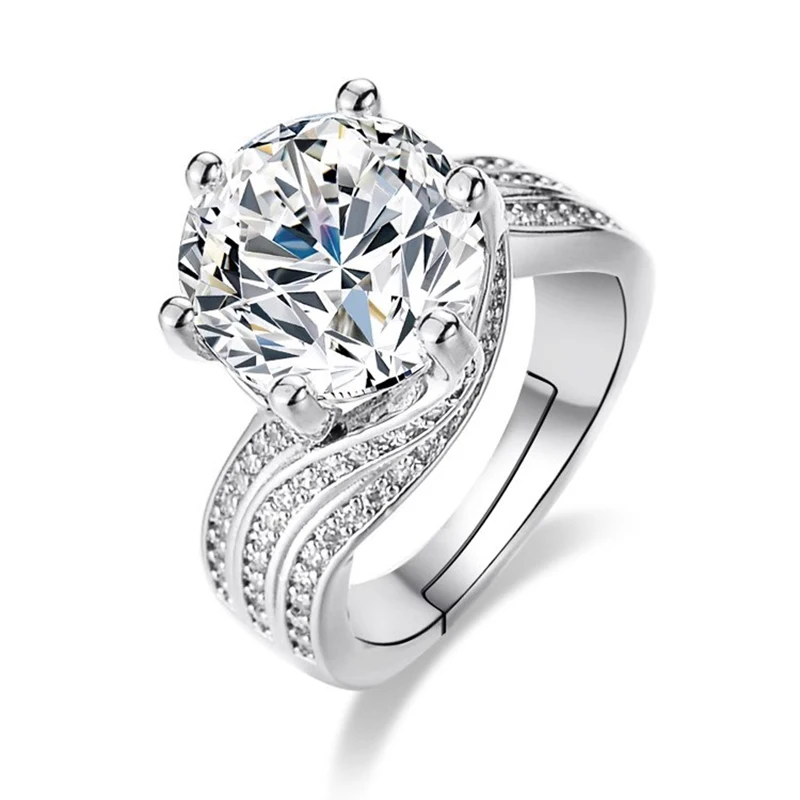 

Женское кольцо из серебра 925 пробы, с фианитом