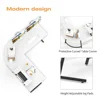 Vineego L-Shaped Computer Desk Modern Corner Desk with Small Table,White 5