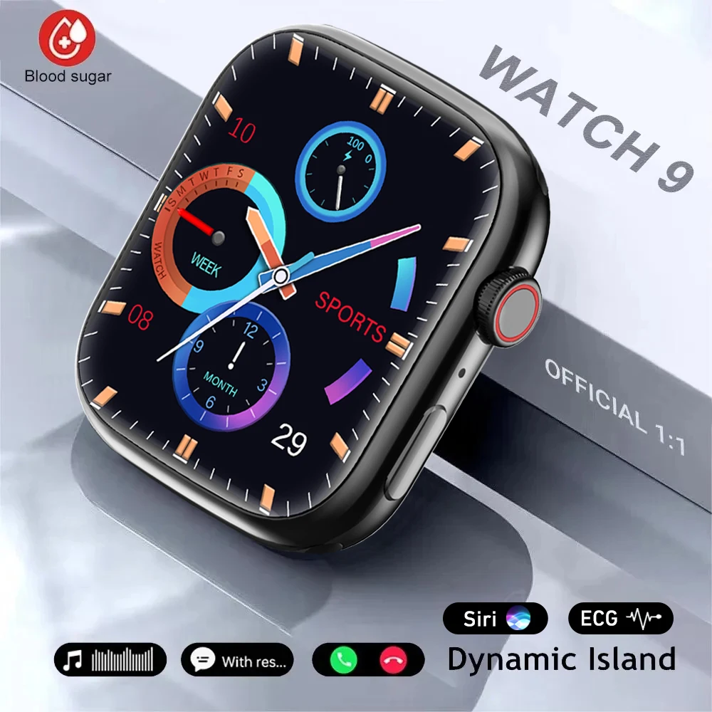 

New 2023 Sports Smart Watch For Apple Watch Body Temperature Health Monitoring Siri Voice Bluetooth Call Watch 9 Smartwatch Men