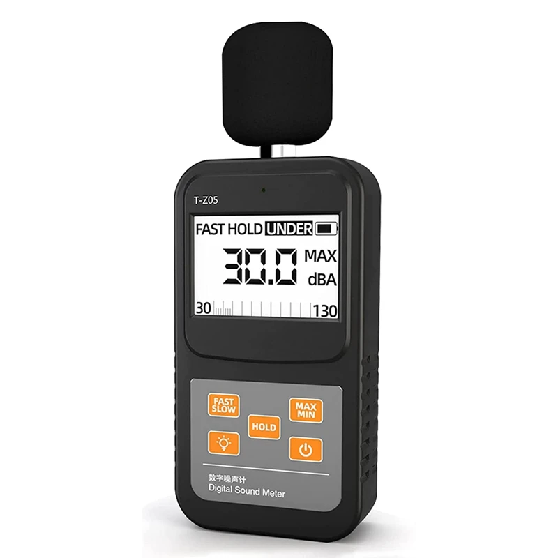 

Digital Sound Level Meter Handheld SPL Meter,30-130DB Audio Noise Measure, Larger Backlit LCD Display For Home Factories