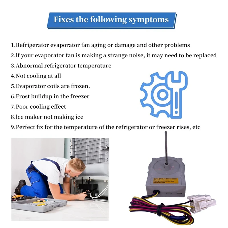 EAU 63103208 Двигатель вентилятора испарителя холодильника для Kenmore двигатель