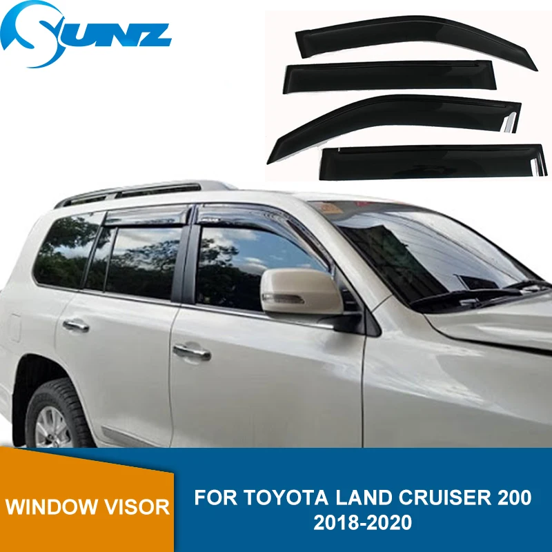 

Side Window Deflector For Toyota Land Cruiser 200 FJ200 LC200 2018 2019 2020 Door Visor Window Visor Sun Rain Guards SUNZ