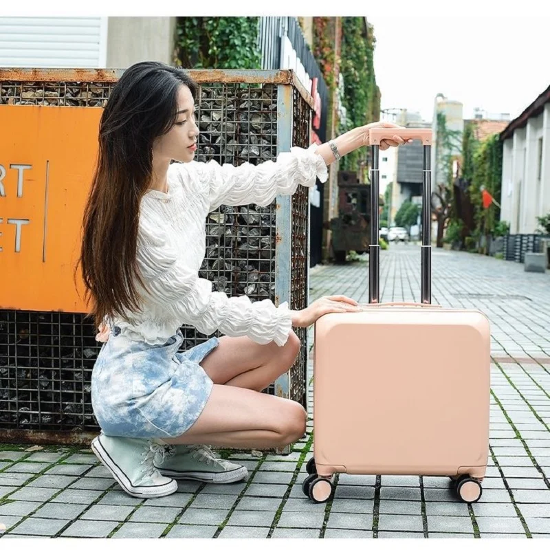 Solid Color Niche Design Mini Boarding Box 16 Inch Male And Female Universal Trolley Case 18 Inch Password Box
