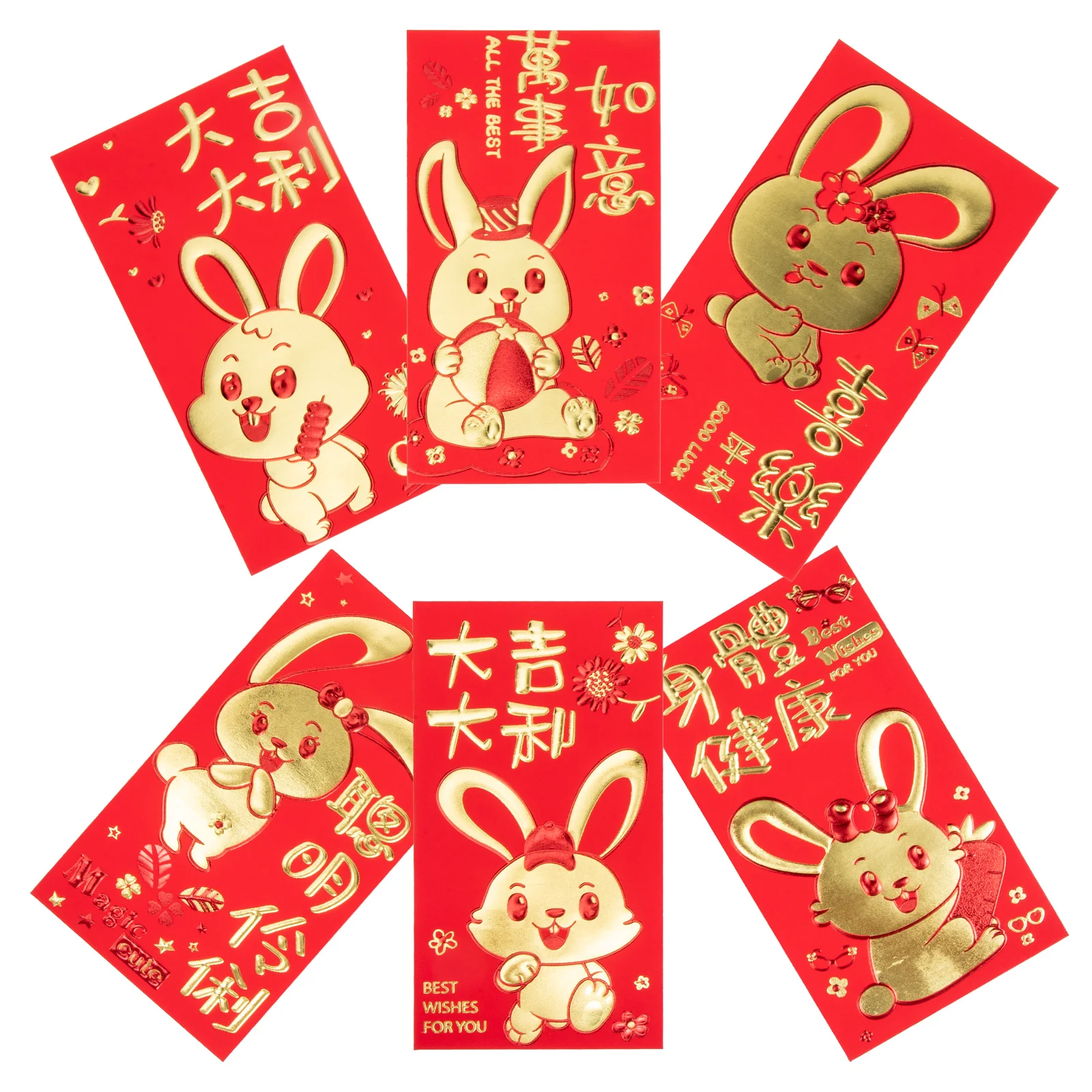 

Red Envelope Year Envelopes Chinese New Money 2023 Rabbit Packet Spring Festival Hong Wedding Bag Bao Cash Packets Lucky Pocket